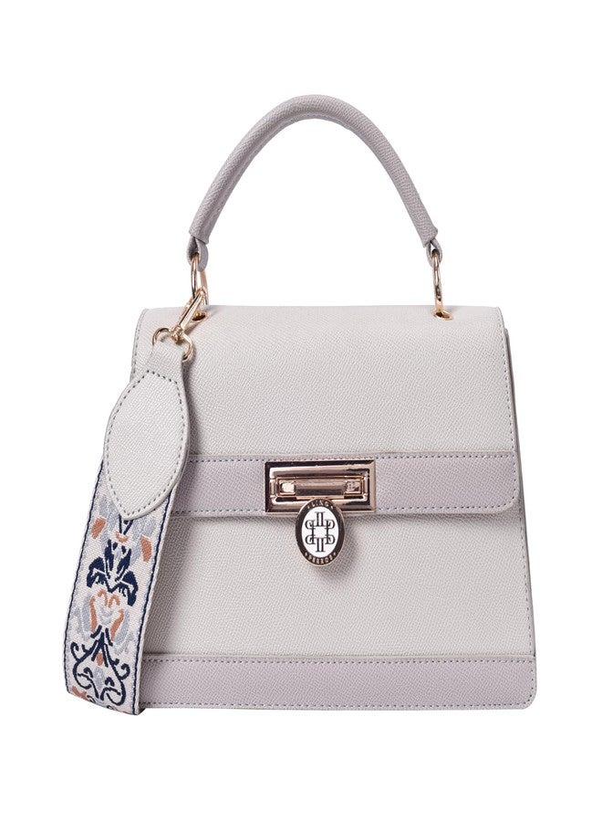 Lino Perros Womens Beige Sachtel Bag - Image 1